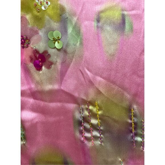 New Siddhartha Bansal Flounce Beaded Maxi Dress Size L - Picture 8 of 10